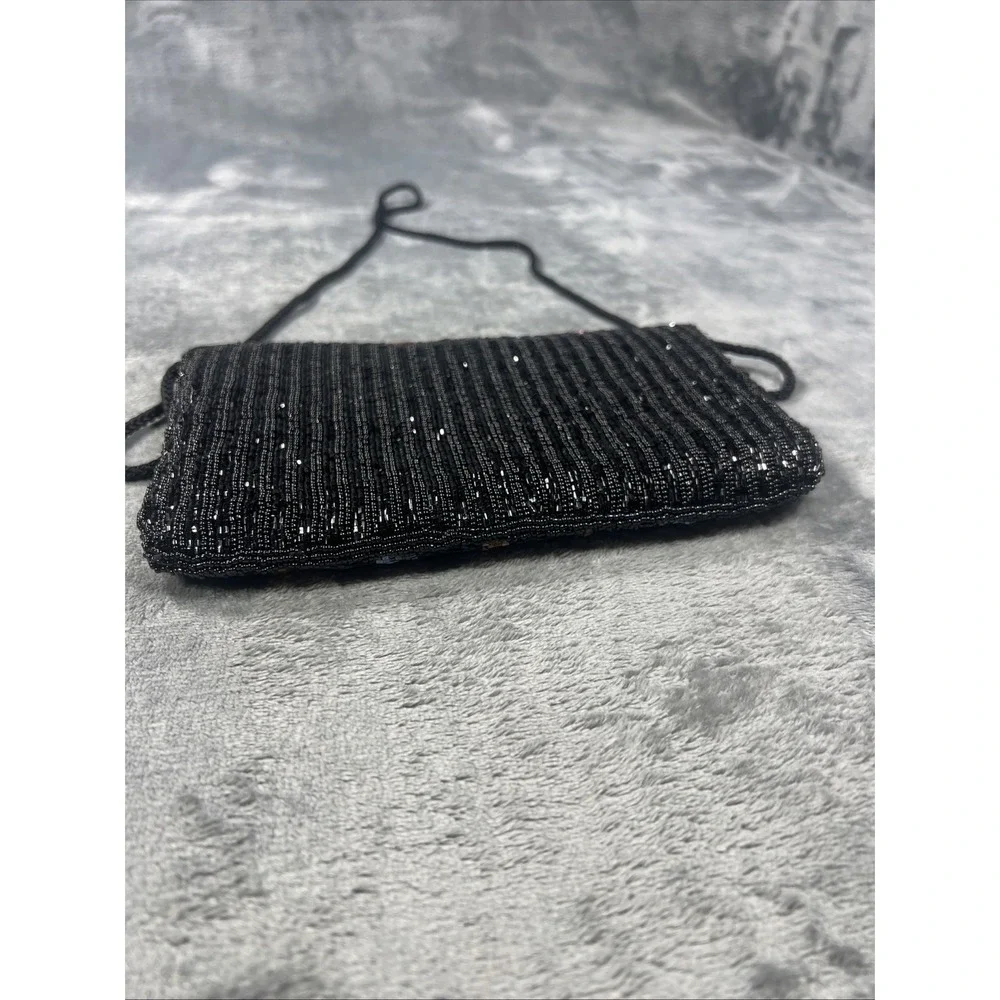 Vintage Purse Sequin‎ Shoulder Bag Cocktail Disco Glam Retro Indie Seed Bead 80s